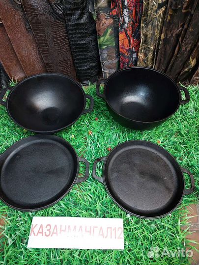 Кастрюля чугунная 6лит 8 лит