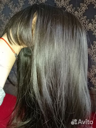 Парик черный с челкой