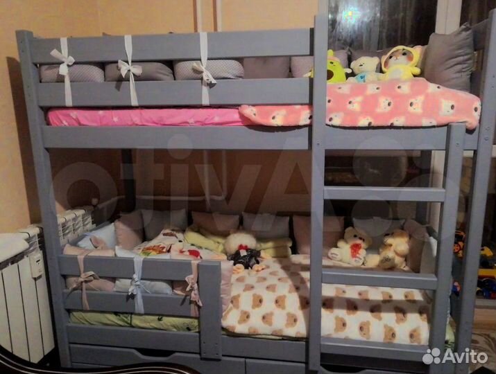 Двухъярусная кровать FOX для детей и взрослых