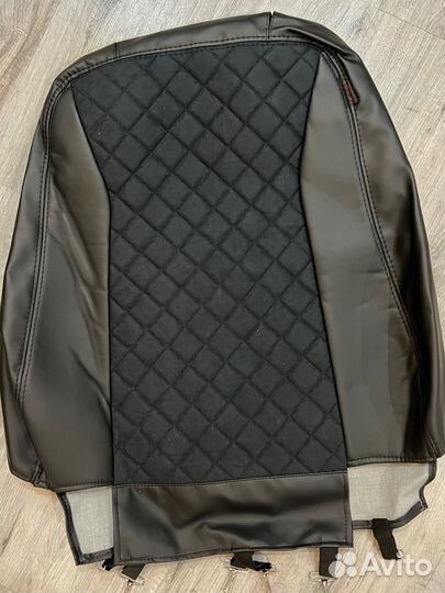 Кожанные чехлы на приору с алькантарой