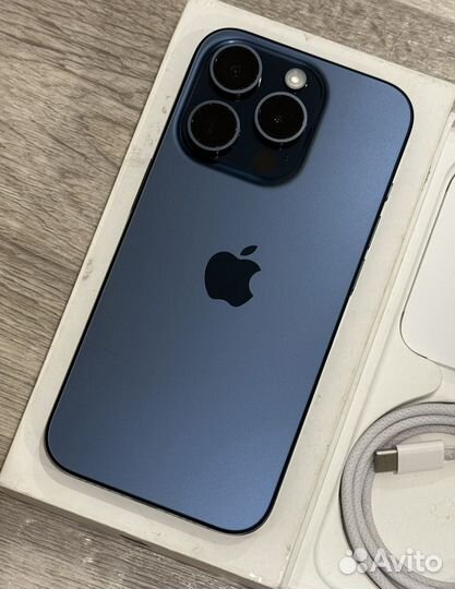 iPhone 15 Pro, Blue, 256GB (100 аккум, 2Sim)