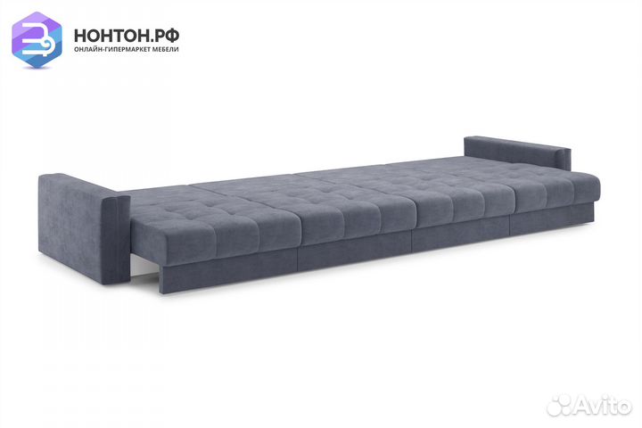 Диван прямой тик-так Монарх темно-серый