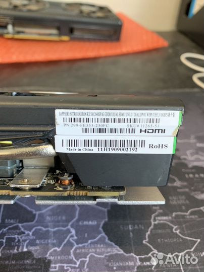 Видеокарта rx580 8gb sapphire nitro+