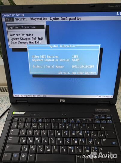 Ноутбук HP compaq NX6310