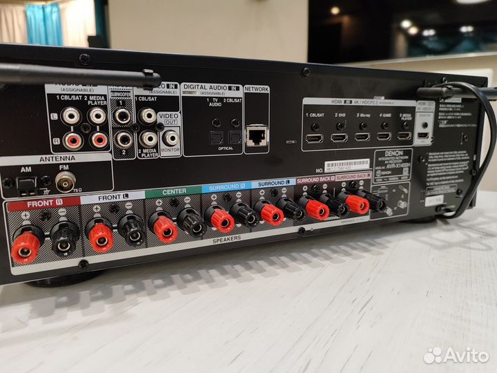 Ресивер Denon AVR- X1400 Heos, Dolby Atmos, 4k