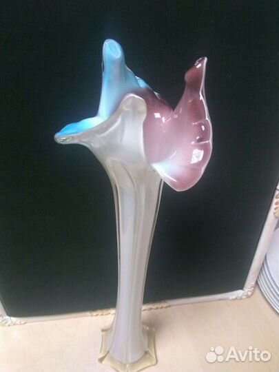 Вазы из цветного стекла СССР