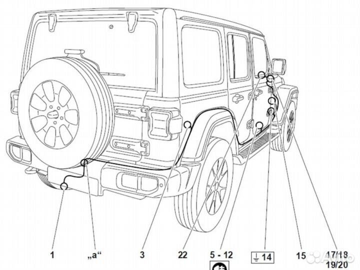 Проводка фаркопа Jeep Wrangler JL Оригинал EU