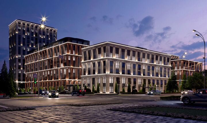 1-к. квартира, 61,6 м², 3/16 эт.