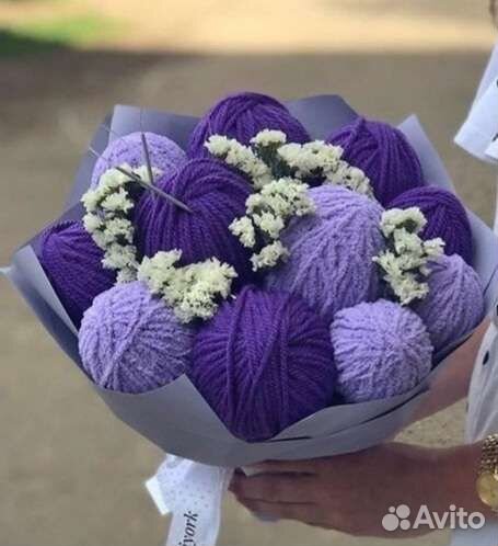 Букет из пряжи