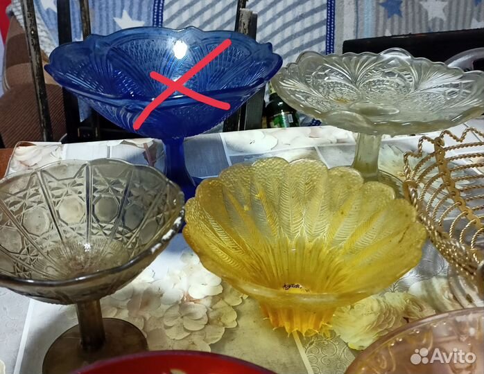 Ваза для фруктов на ножке СССР