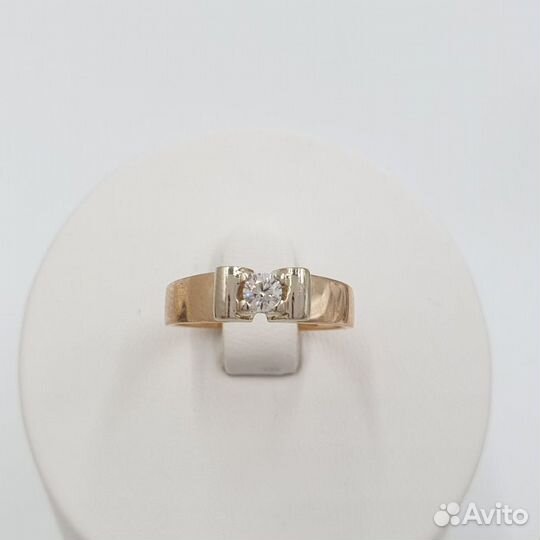 Кольцо с бриллиантом 1бр кр57 0,157ct 4/5а