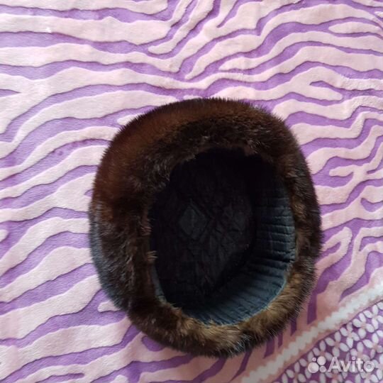 Норковая шапка мужская 58 размер