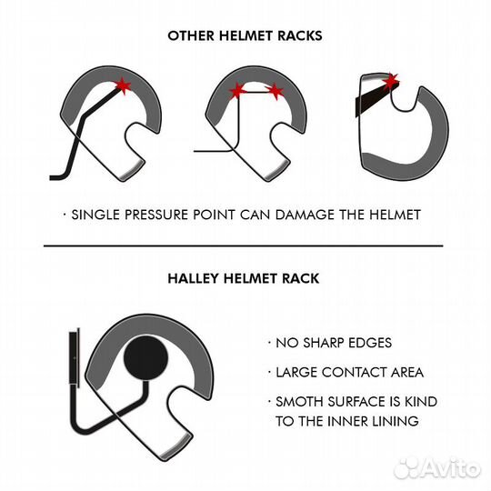 Держатель настенный для мотошлема