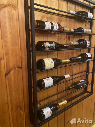 Полка настенная для бутылок вина