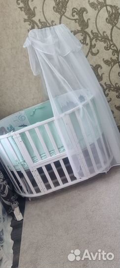 Детская кроватка трансформер с маятником 7в1