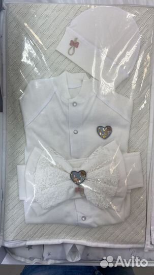 Комплект на выписку для девочки лето