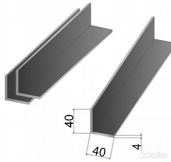 Уголок 40*40*4 металлический, стальной