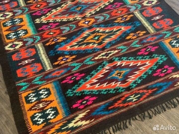 Ковёр шерстяной гуцульский домотканный килим