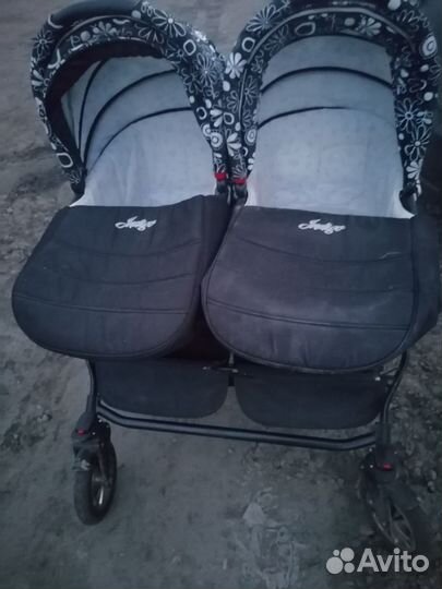 Прогулочная коляска для двойни бу