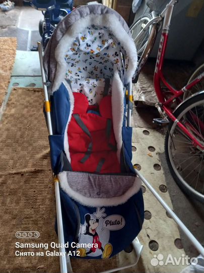 Детские санки коляска