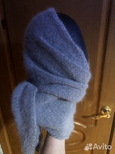 Шаль бактус из пуха норки