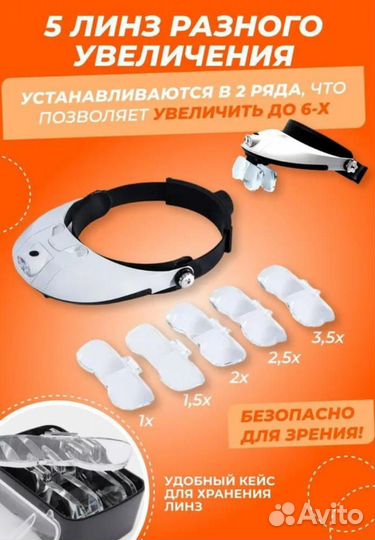 Очки-лупа с подсветкой