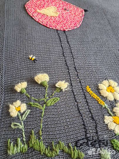 Плед детский вязаный ручная работа