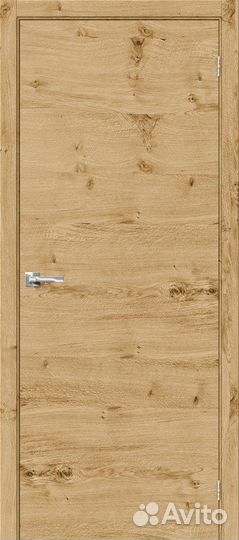 Межкомнатная дверь Флэт-0.H, глухая, Barn Oak 600x