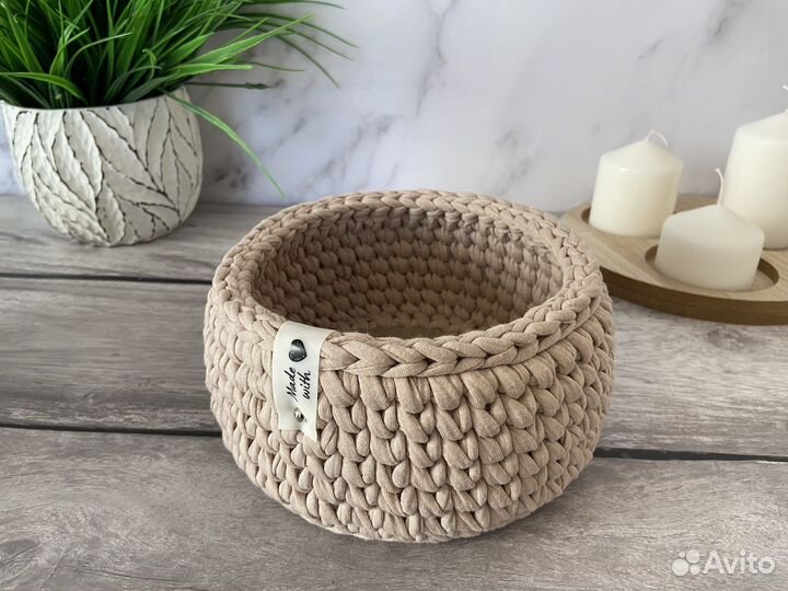 Корзина интерьерная для хранения ручной работы