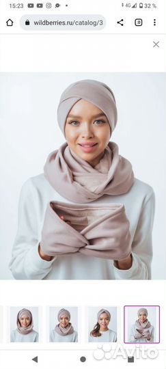 Новый комплект 3-в-1: тюрбан+повязка+снуд