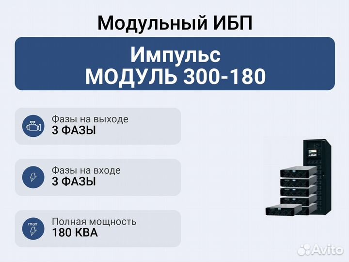 Модульный ибп Импульс модуль 300-180