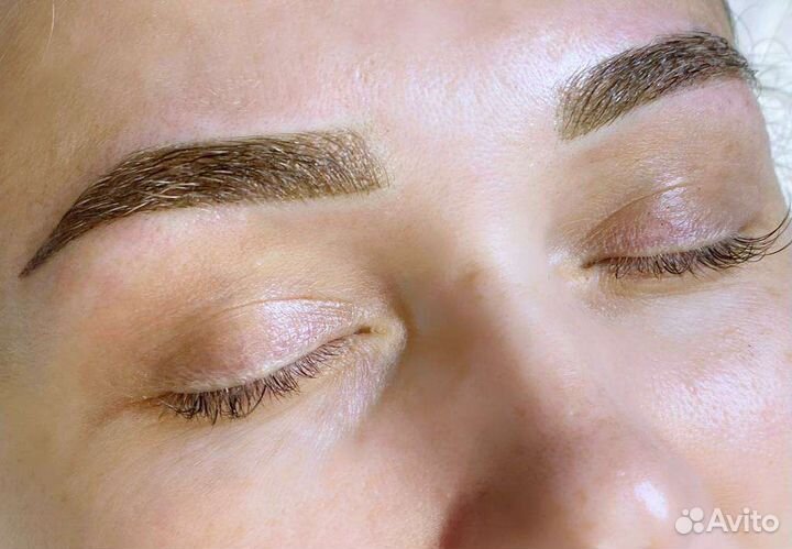 Напыление бровей