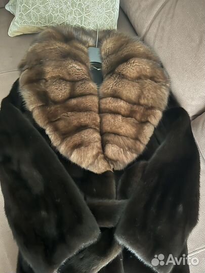 Шуба норковая blackglama с соболем