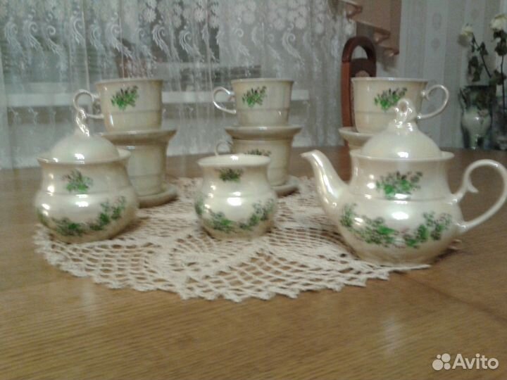 Новый перламутровый чайный сервиз