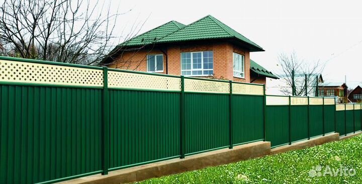 Заборы из профнастила, евроштакетника, 3D