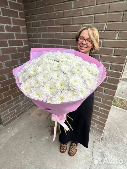 Букет - гигант из хризантем с доставкой