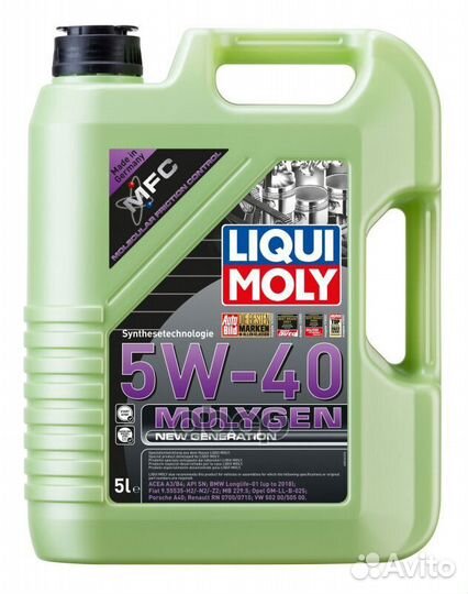 LiquiMoly 5W40 Molygen New Generation (5L) масло