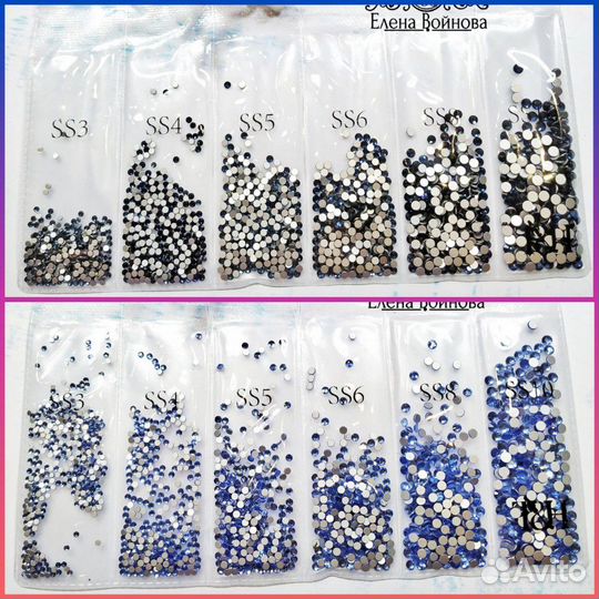 Стразы стекло от Т&Н размер ss3-ss10
