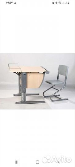 Растущая парта и стул дэми бу