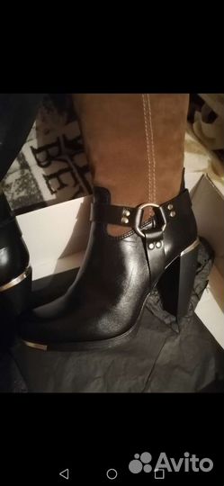 Казаки Ботфорты, Натуральная замша, Зима 38