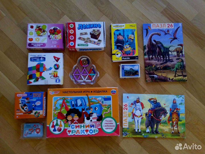 Настольные игры, пазлы, конструкторы