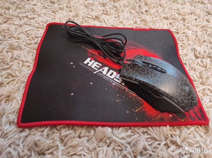 Игровая мышь A4Tech Bloody A7 и коврик