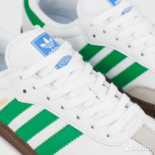 Кроссовки Adidas Samba OG White Green new