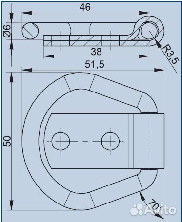 Петля крепления груза прицепа d97мм