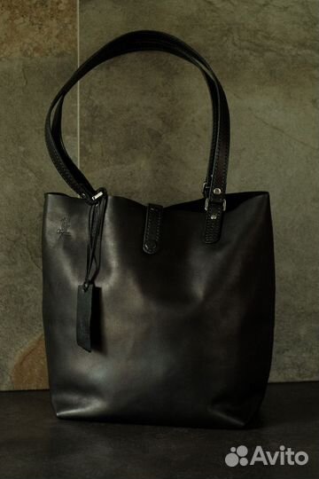 Сумка шопер натуральная кожа