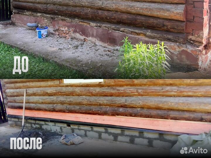 Замена венцов поднятия дома