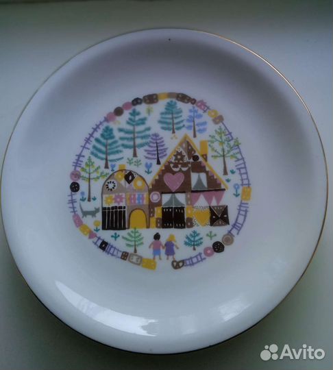 Детская тарелка фарфор ГДР Kahla