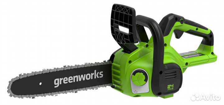 Пила цепная акк. greenworks G24CS25K2, 24V, 25см