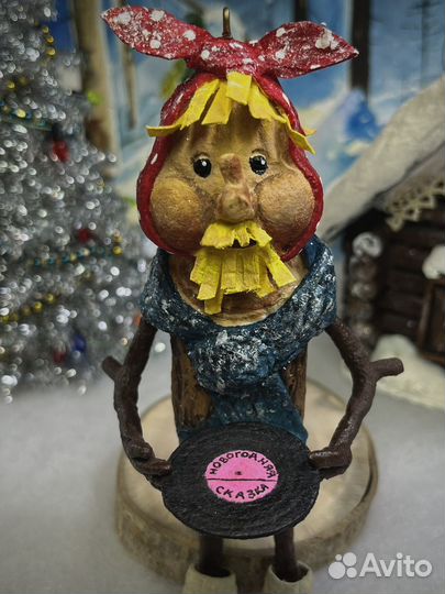 Ватная ёлочная игрушка