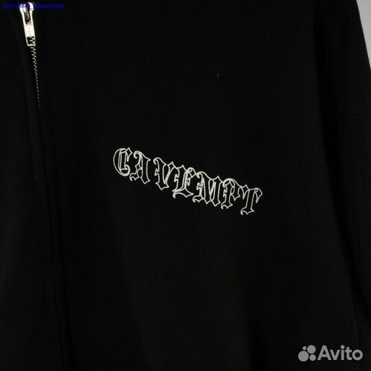 Зип худи CAV empt черная с вышивкой и принтом (Арт